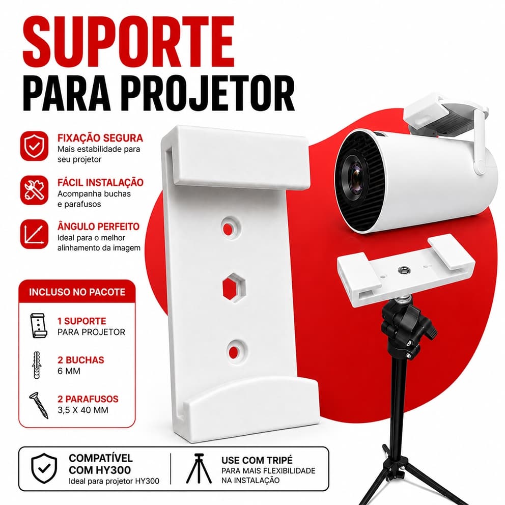 Suporte Para Projetor Hy300 Parede Teto Tripé Magcubic Salange FullCam