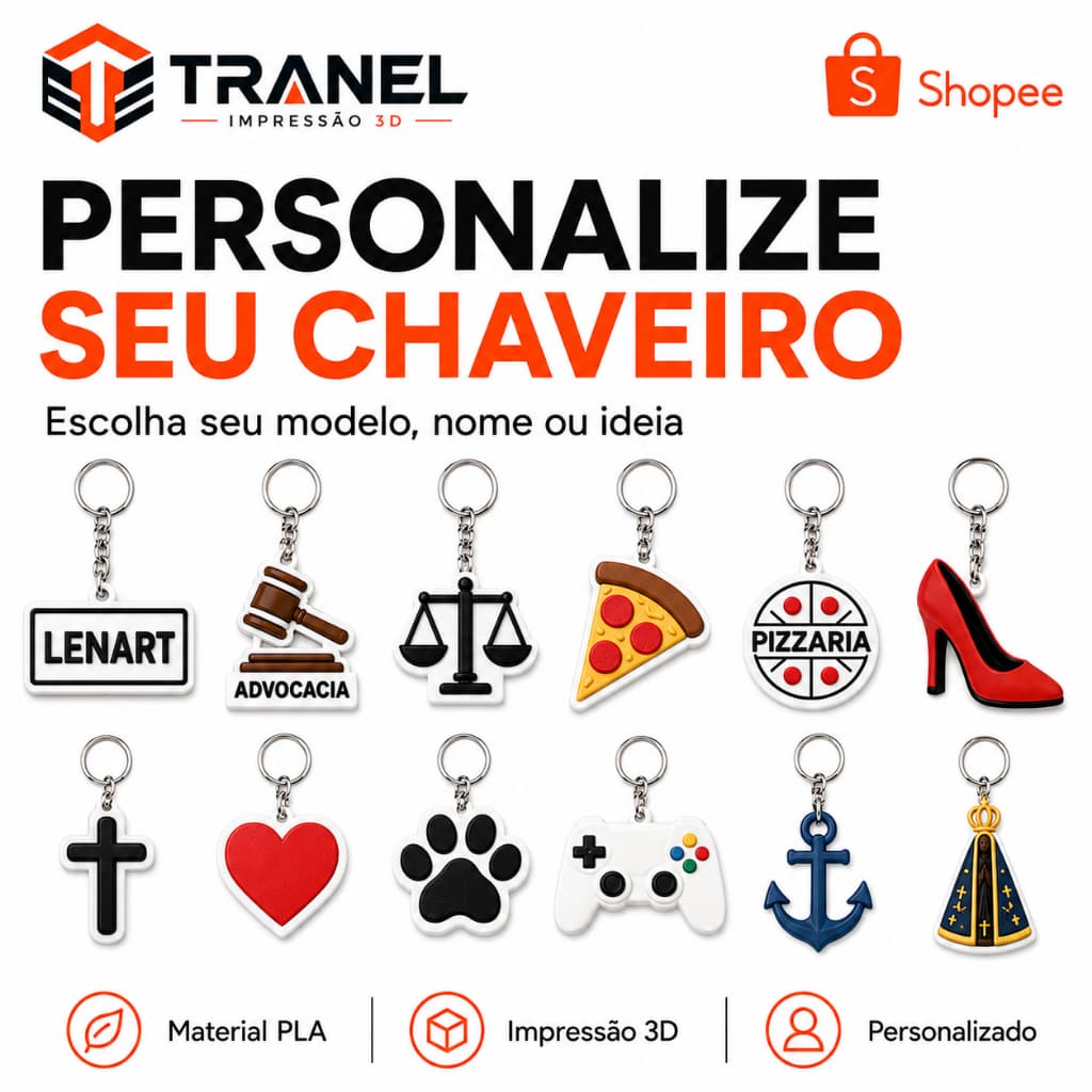 Chaveiro Personalizado com Nome, Logo, Profissão ou Tema | Feito Sob Encomenda Dia das Crianças