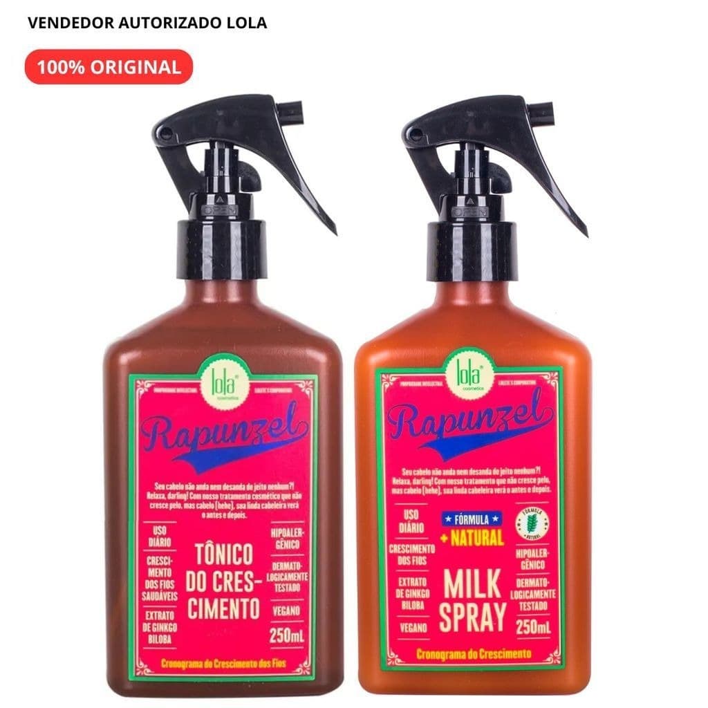 Kit Rapunzel Milk Spray 240ml + Tônico de Crescimento 250ml - Lola Cosmetics