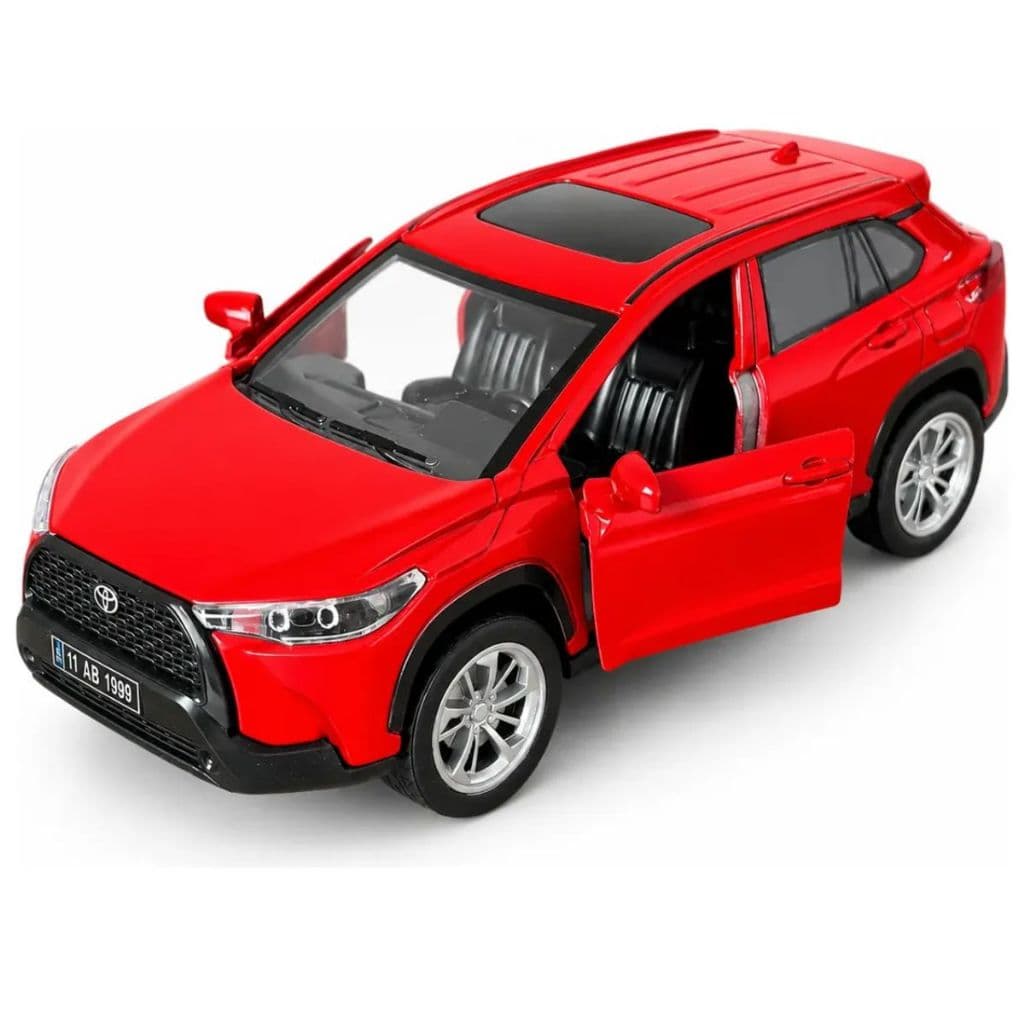 Miniatura Carrinho Corolla Cross Escala 1:32 Luz Som Fricção Coleção Premium