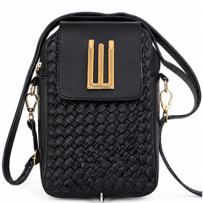 Bolsa Feminina Transversal Pequena Premium Couro Ecológico Elegante Moderna