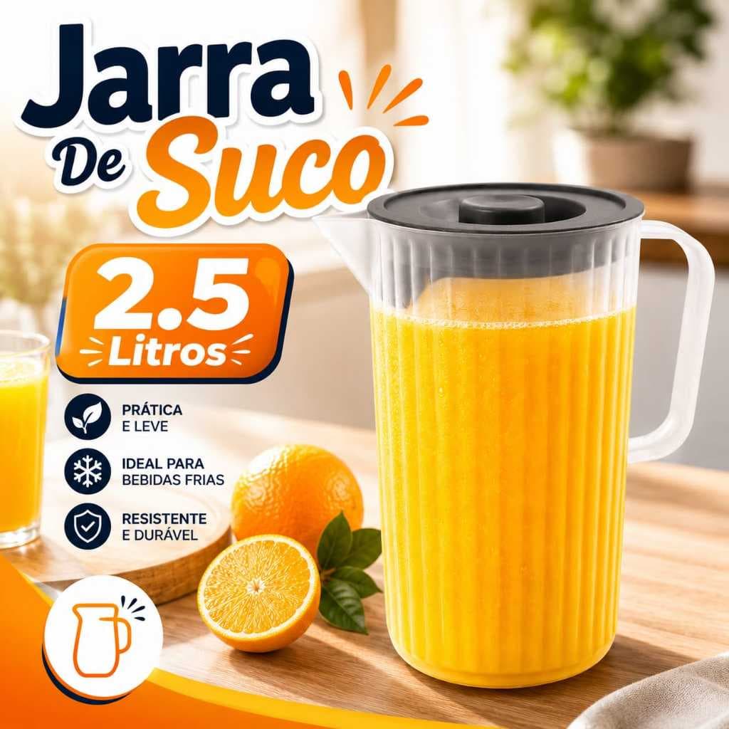 Jarra Cozinha 2,5 Litros Com Tampa Cinza Canelada Sucos Agua Bebidas Jarra Cozinha 2,5 Litros