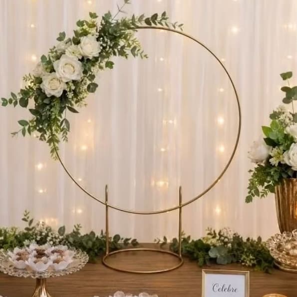 Arco de mesa 50x50 dourado Decoração Festa Casamento Aniversário Balões Luxo.ENVIO IMEDIATO.