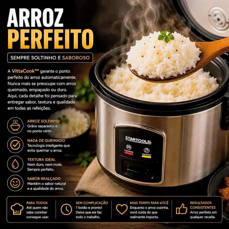Panela Arroz Eletrica Compacta Antiaderente Capacidade 1 Litro 127v/220v Preta  Cozinha Practical