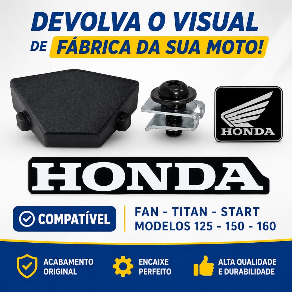 Coxim Borracha Acabamento Tampa Parafuso Painel Honda CG Titan Fan Start 125 / 150 / 160