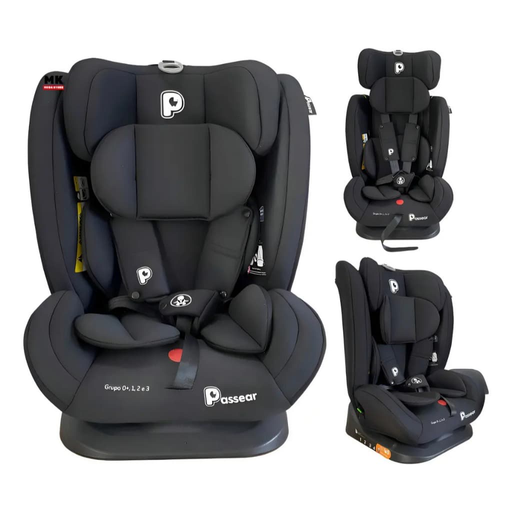 Cadeira Infantil Para Carro Zaya Ajustável de 0 a 36kg Auto Preta - Passear