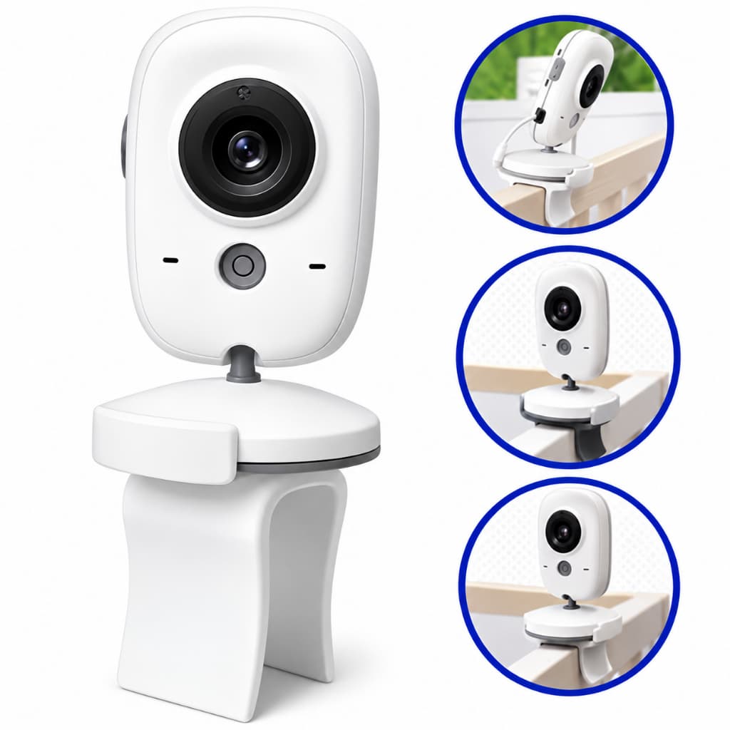 Suporte Universal para Babá Eletrônica Monitor Bebê Flexível Ajustável para Berço Câmera Baby Monitor Resistente 360°
