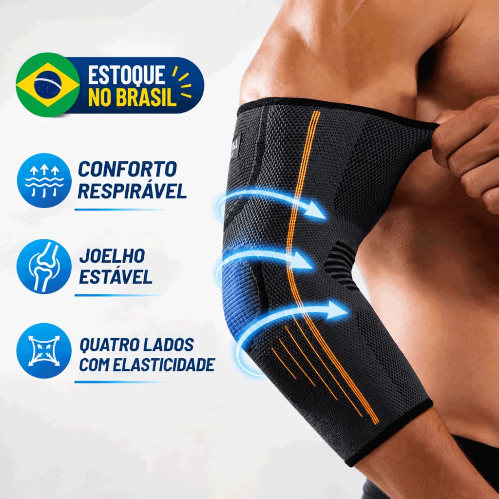 Cotoveleira Elástica Compressão Ortopédica Academia Crossfit Esportes Fitness