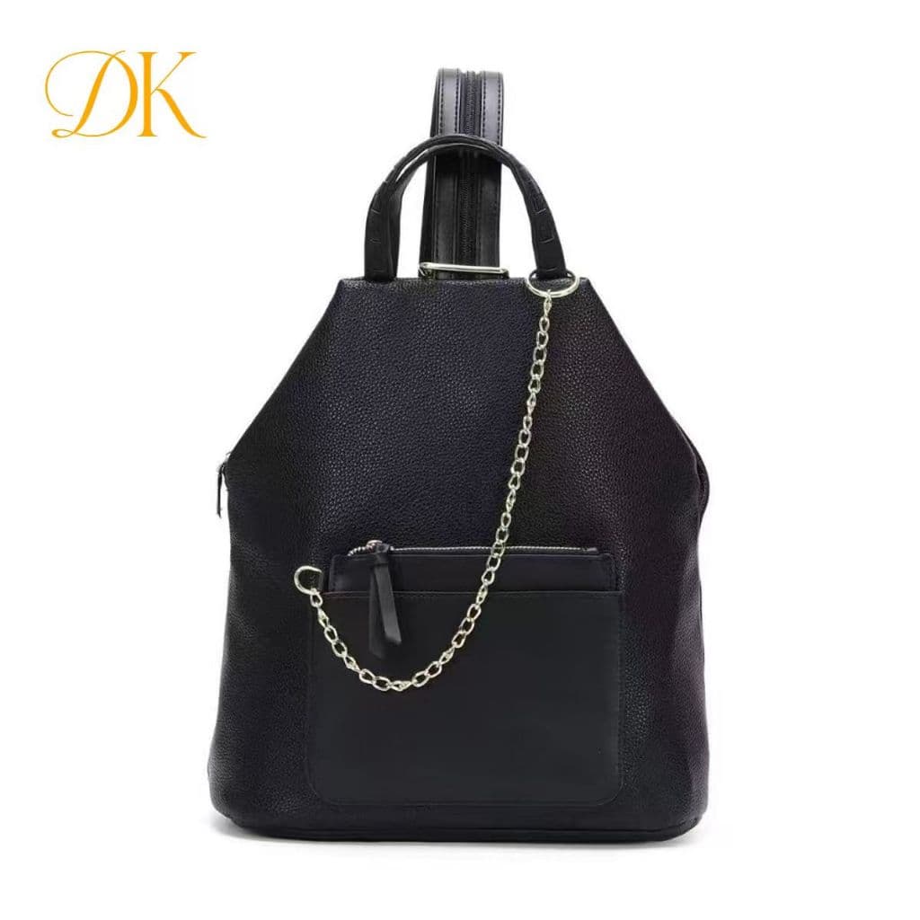 ​ DUKE Mochila Tote Feminina– (Mochila/Alça Cruzada), Trança Elegante com Corrente, Ideal para Escola e Trabalho-JD005