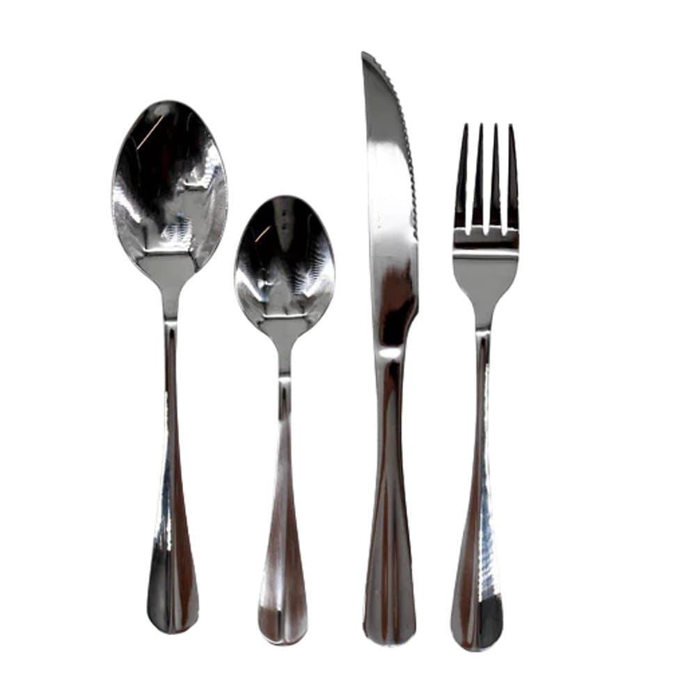 Conjunto 24 Talheres Inox Luxo Maleta Dourada Faqueiro Completo Mesa Posta Jantar Jogo Sofisticado Presente Casamento Ch