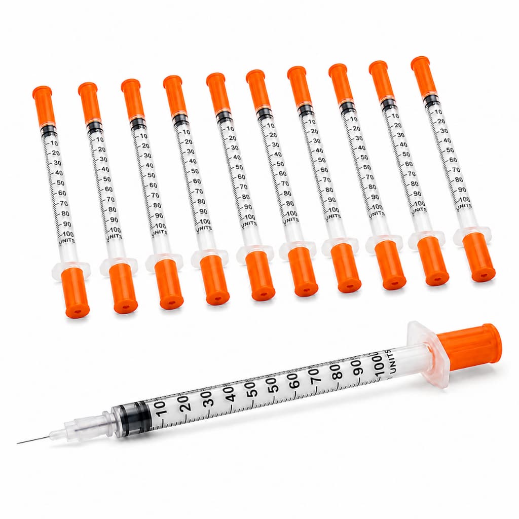 Seringa Insulina 1ml Agulha Fixa 8x0,30 30g Kit 10un