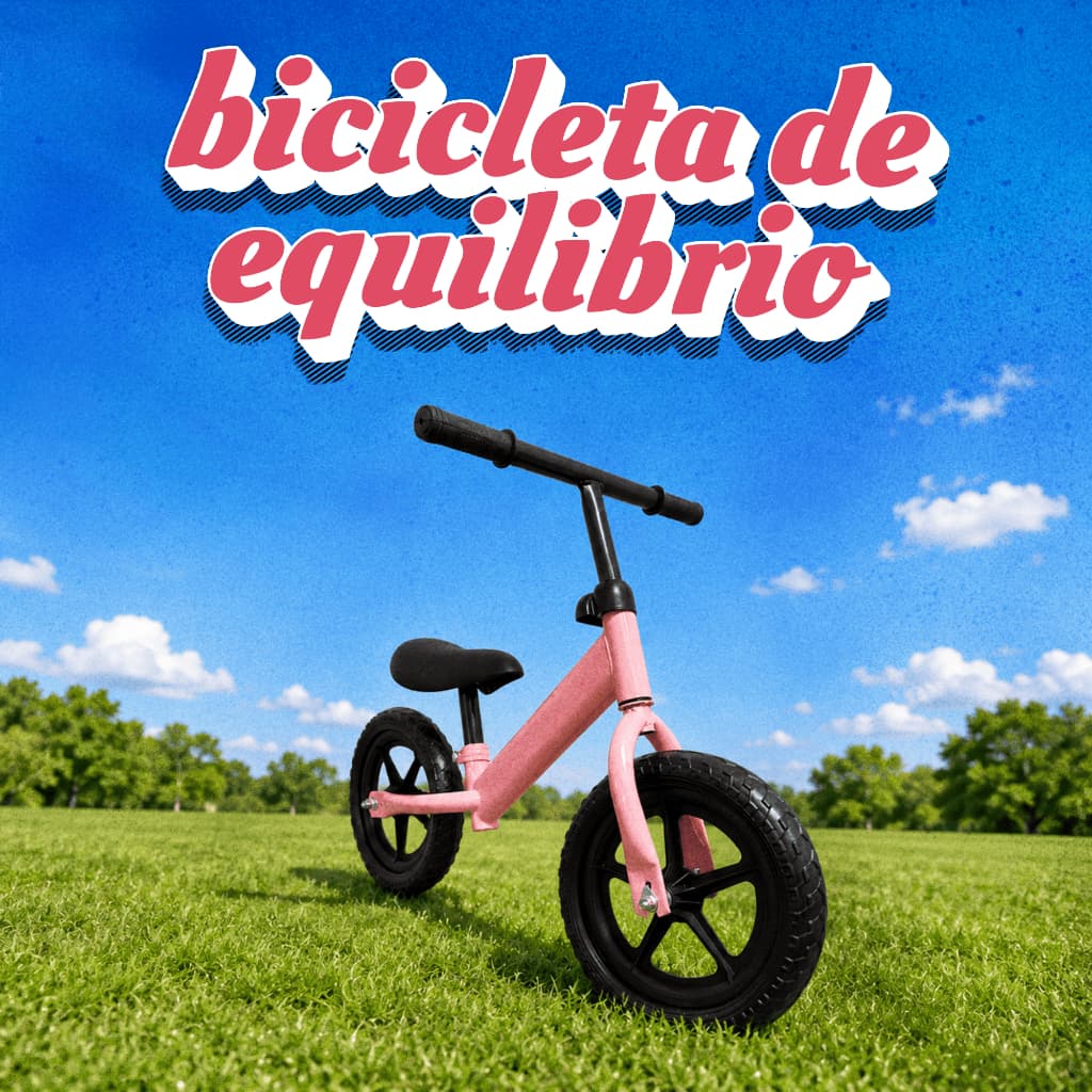Bicicleta de Equilibrio Infantil Ideal Para Cordenação Motora Com Ajuste de Altura