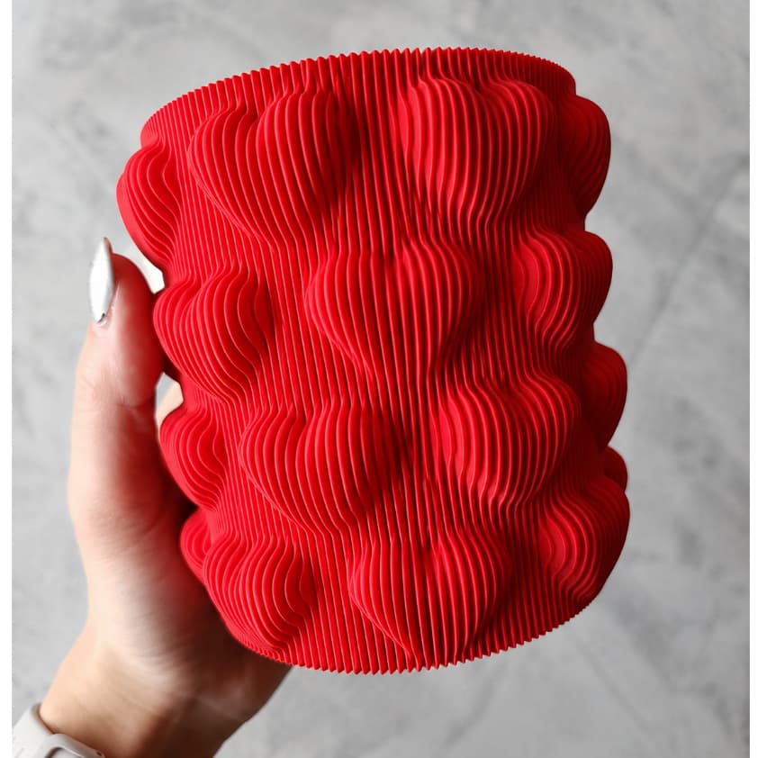 Vaso Decorativo de Corações minimalista Moderno Ondulado para Plantas e Suculentas Design Elegante