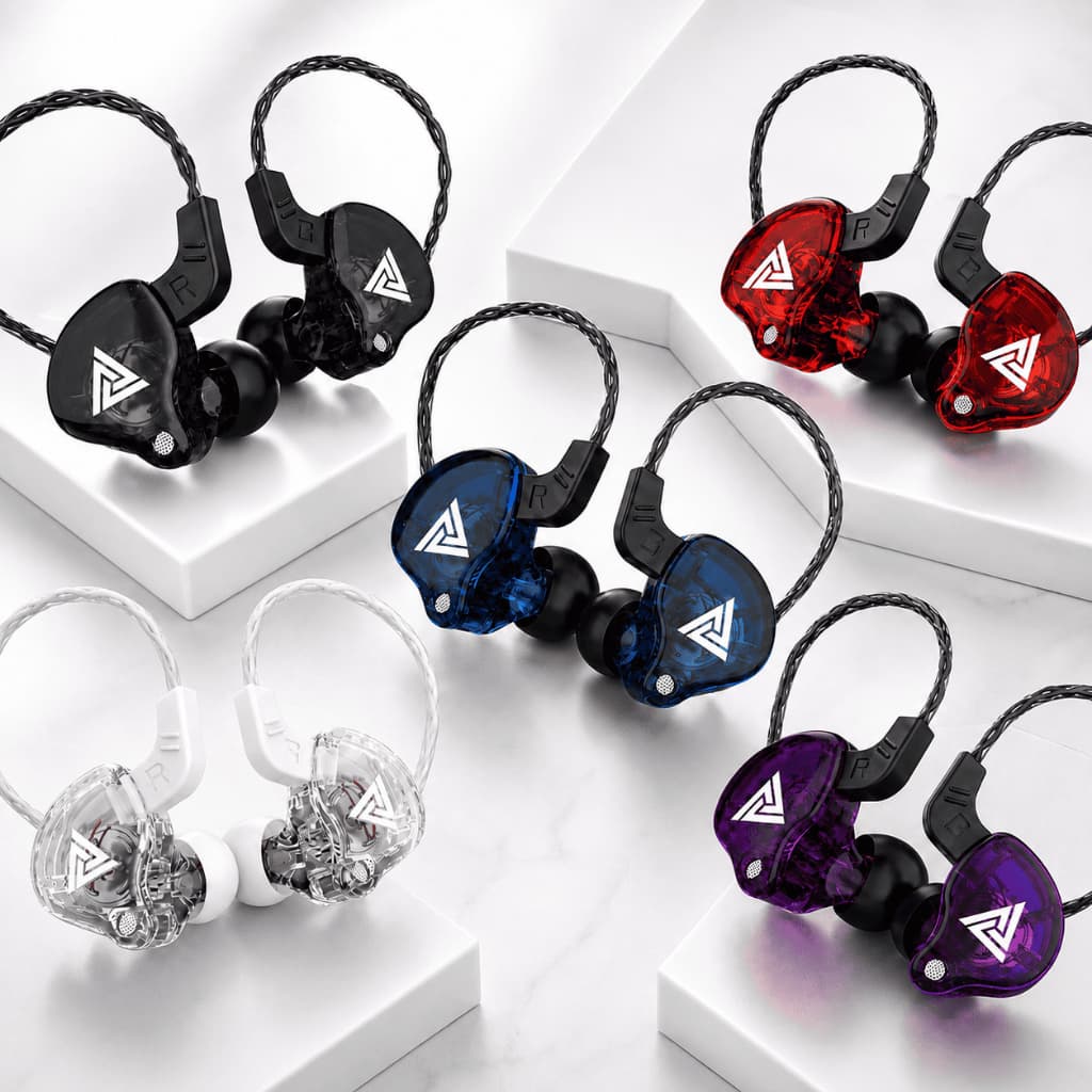Fones de Ouvido Intra-Auriculares QKZ AK6 10mm Driver, Graves Profundos, Fio de 3,5 mm, com Microfone, Conforto