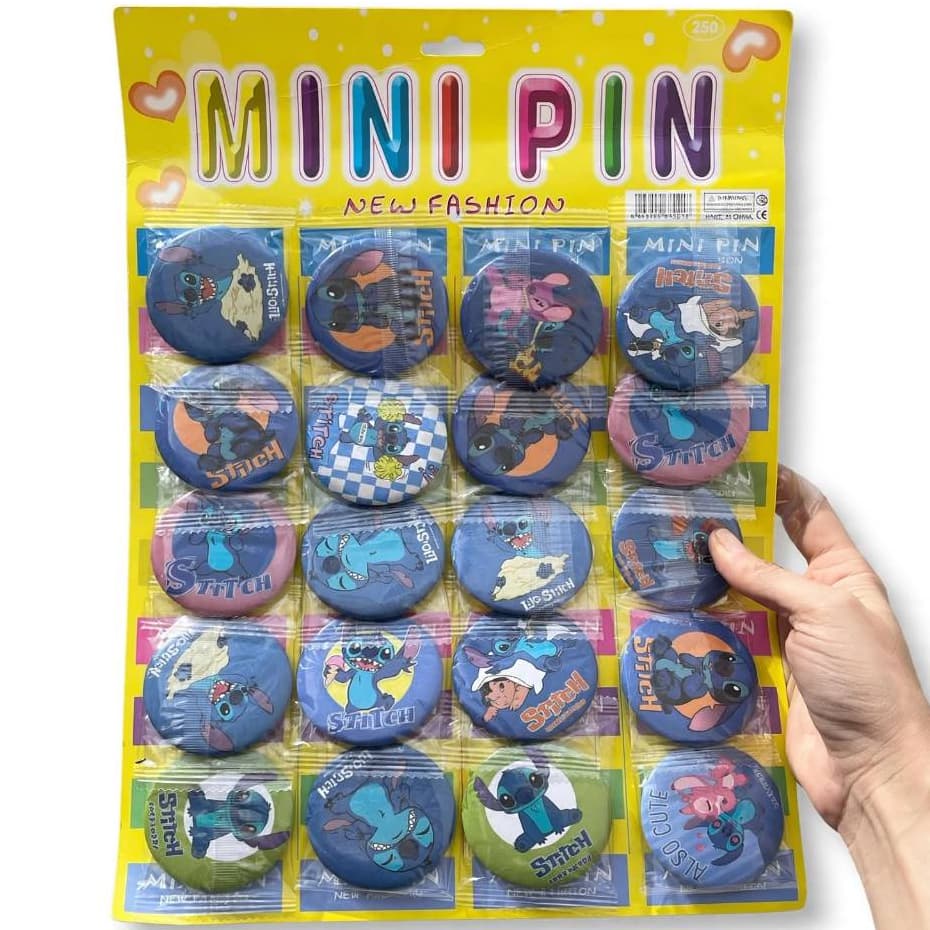 Kit 20 Bottons Stitch - Cartela Mini Pin Stitch - Alfinete Bottom