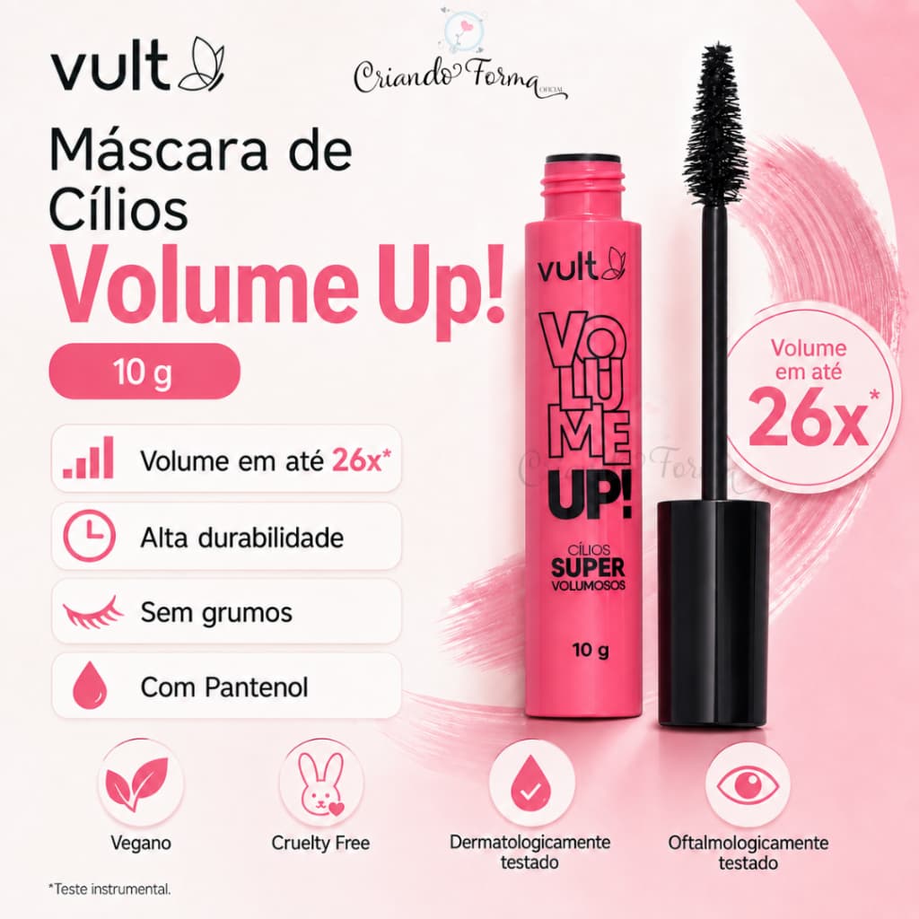 Máscara de Cílios - Volume Up! - Vult - 10g