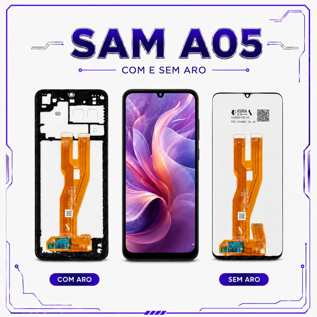 Tela para Samsung Galaxy A05 LCD Touch Screen Reposição – Cores Vivas, Brilho Intenso e Resposta Rápida