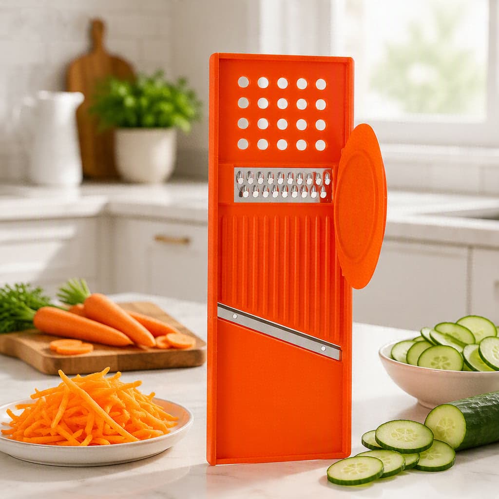 fatiador de legumes verduras frutas cozinha cor laranja