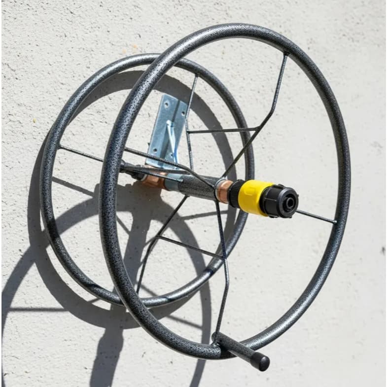 Suporte Enrolador Retrátil Mangueira Jardim 50m Aço Ambientude