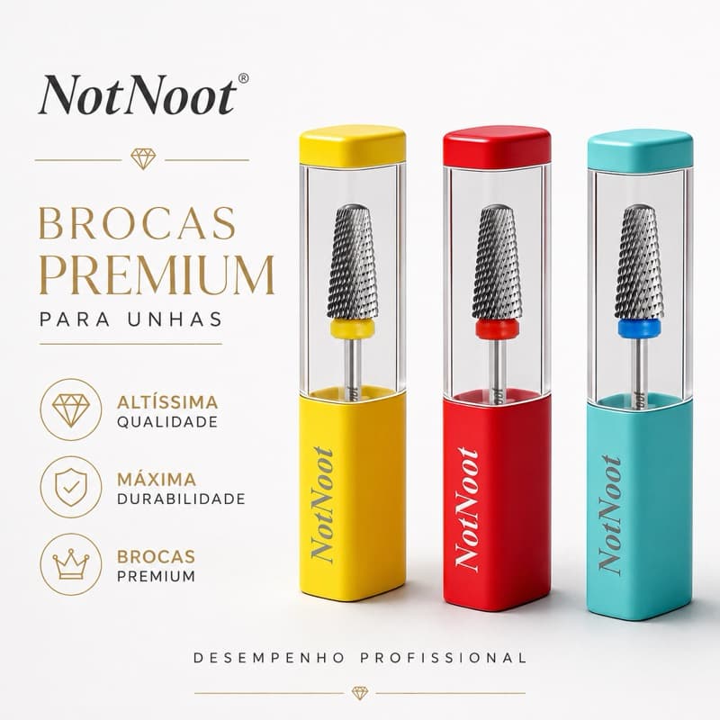 Broca de Tungstênio para Nail Designer Unhas Acabamento e Remoção de Alongamento Premium NotNoot