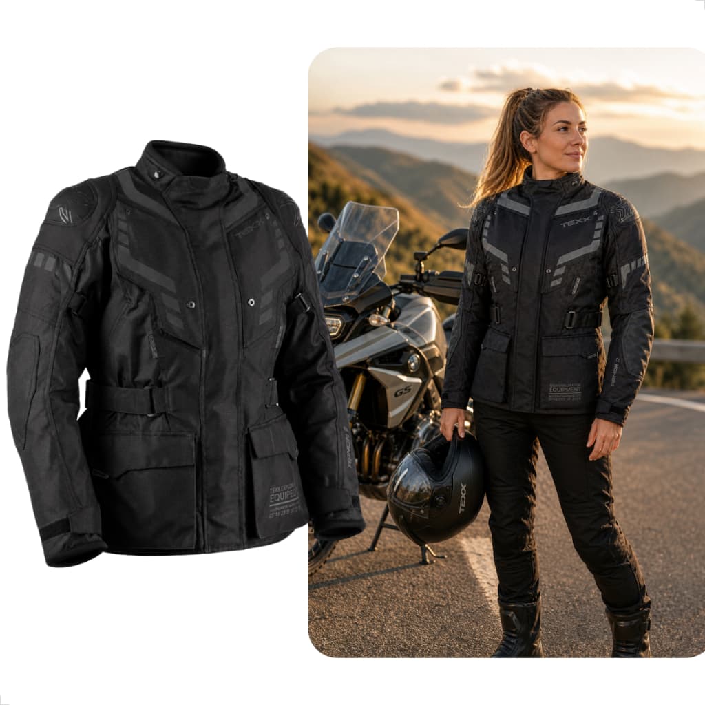 Jaqueta Texx Armor 2 Lady Feminina Moto Touring Resistente À Água Proteção CE Original Forro Térmico