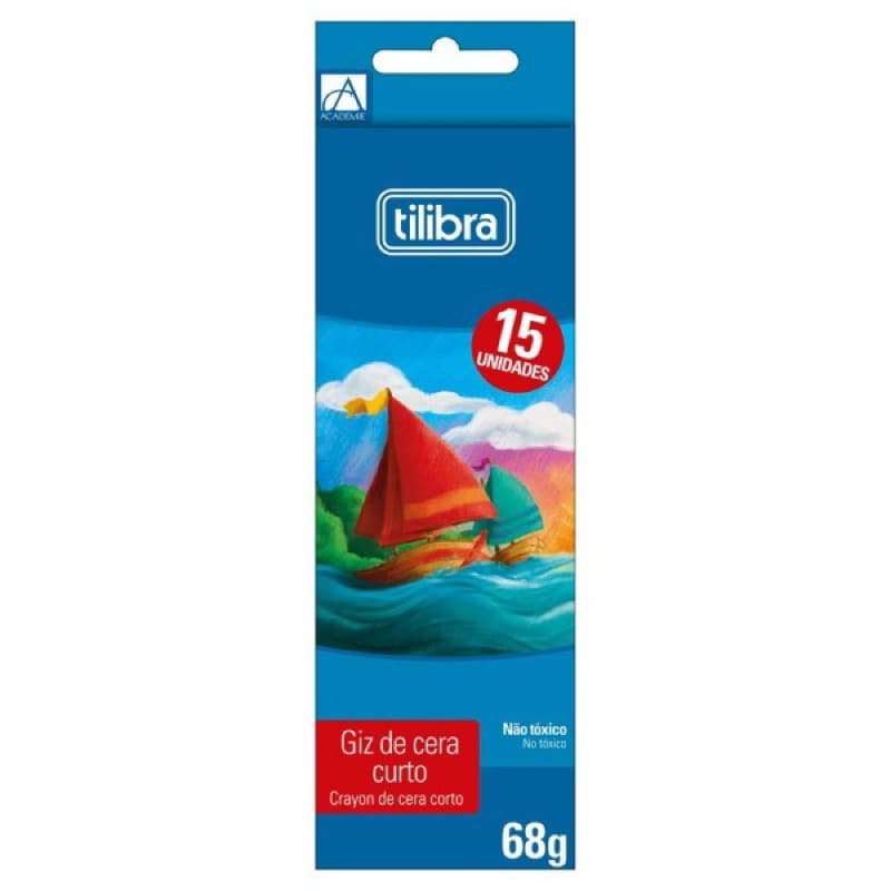 KIT DE 4 caixas de GIZ DE CERA 12 CORES ACADEMIE TILIBRA