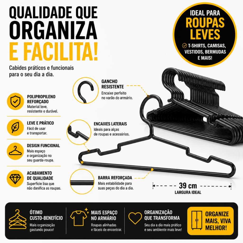 KIT CABIDES PRETO LINHA PREMIUM 38CM COM PREÇO DE FÁBRICA, RESISTENTE E PERFEITO PARA ORGANIZAÇÃO