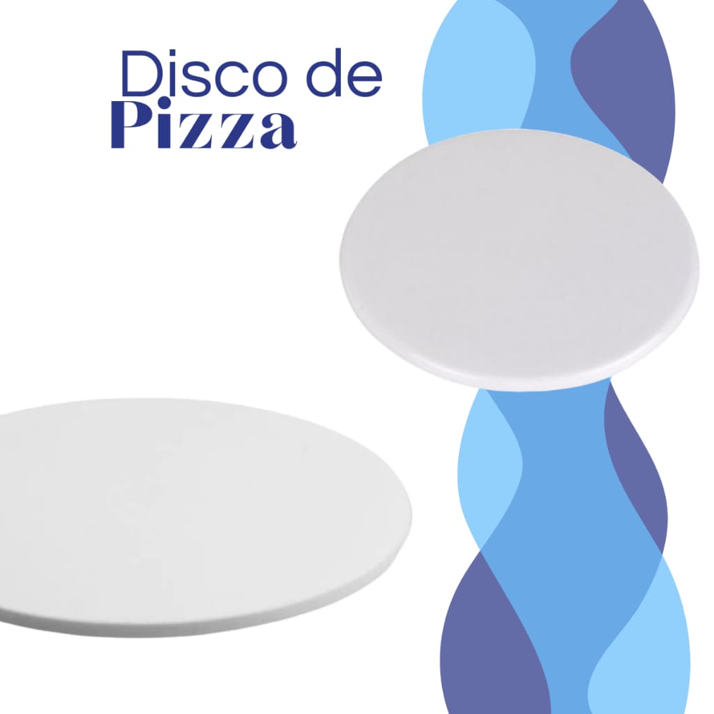 Placa Redonda De Corte Disco 30cm Em Polietileno Branco espessura