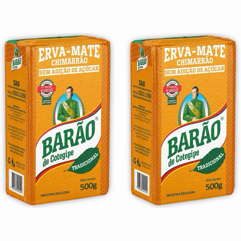 Erva Mate Chimarrão Barão de Cotegipe Tradicional 500gr vácuo s/ açucar