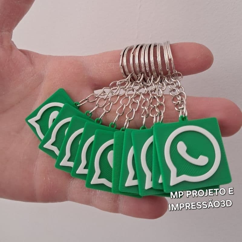 Kit 2, 3 ou 5 Chaveiros Aproximação WhatsApp NFC Regravável 3cm