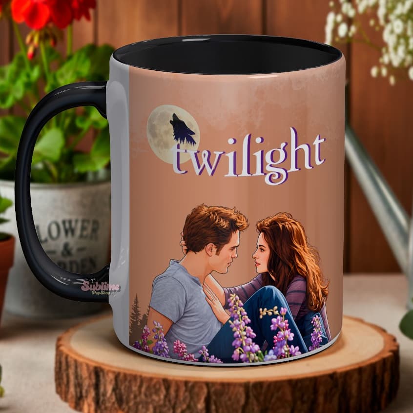 Caneca Edward Cullen Ass Bella Swan Crepúsculo Twilight Cerâmica 325ml