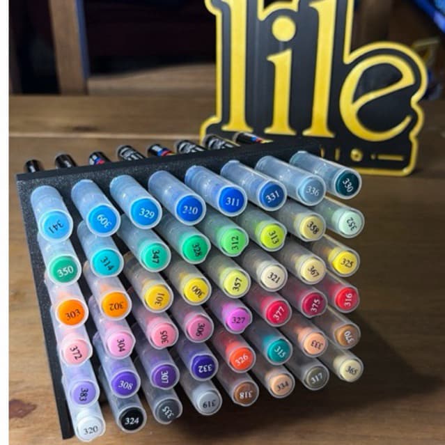 Suporte para Canetas Coloridas – Organizador para 48 Cores organizador de mesa