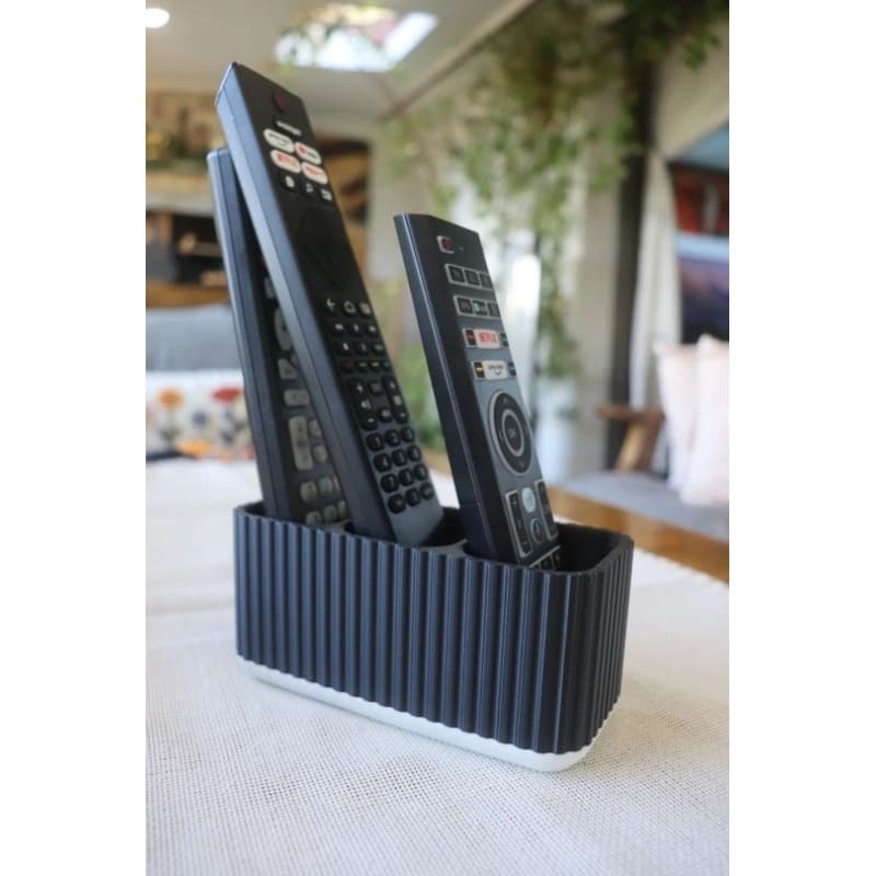 Porta Controle Remoto 3 Divisórias Organizador de Mesa para TV Ar Condicionado Sala Quarto