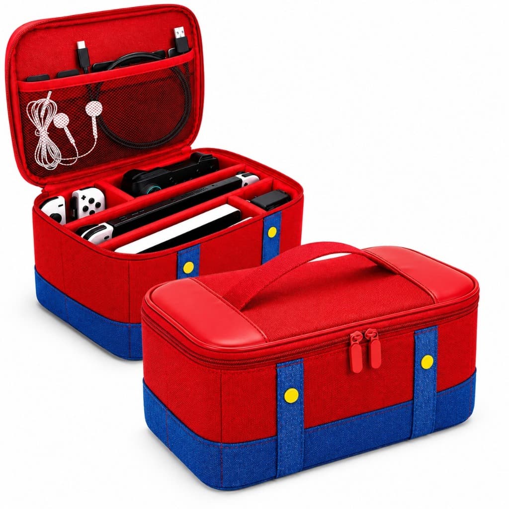 Case Nintendo Switch OLED Lite Switch 2 Bolsa de Transporte Grande Organizadora para Console e Acessórios