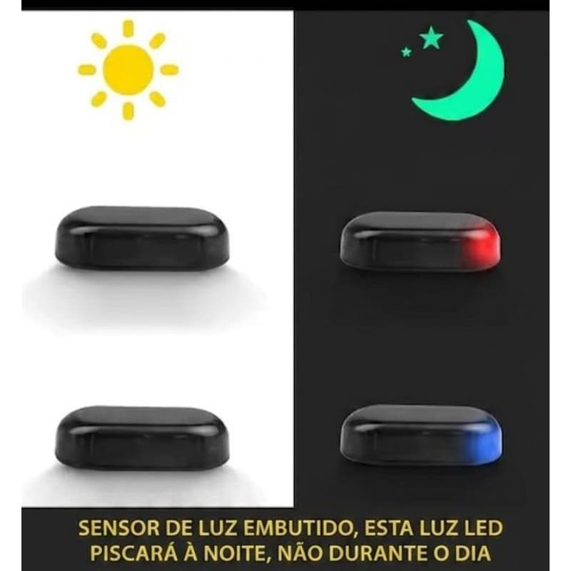 Alarme Falso Carro Luz Led Piscante Imitação Pronta Entrega