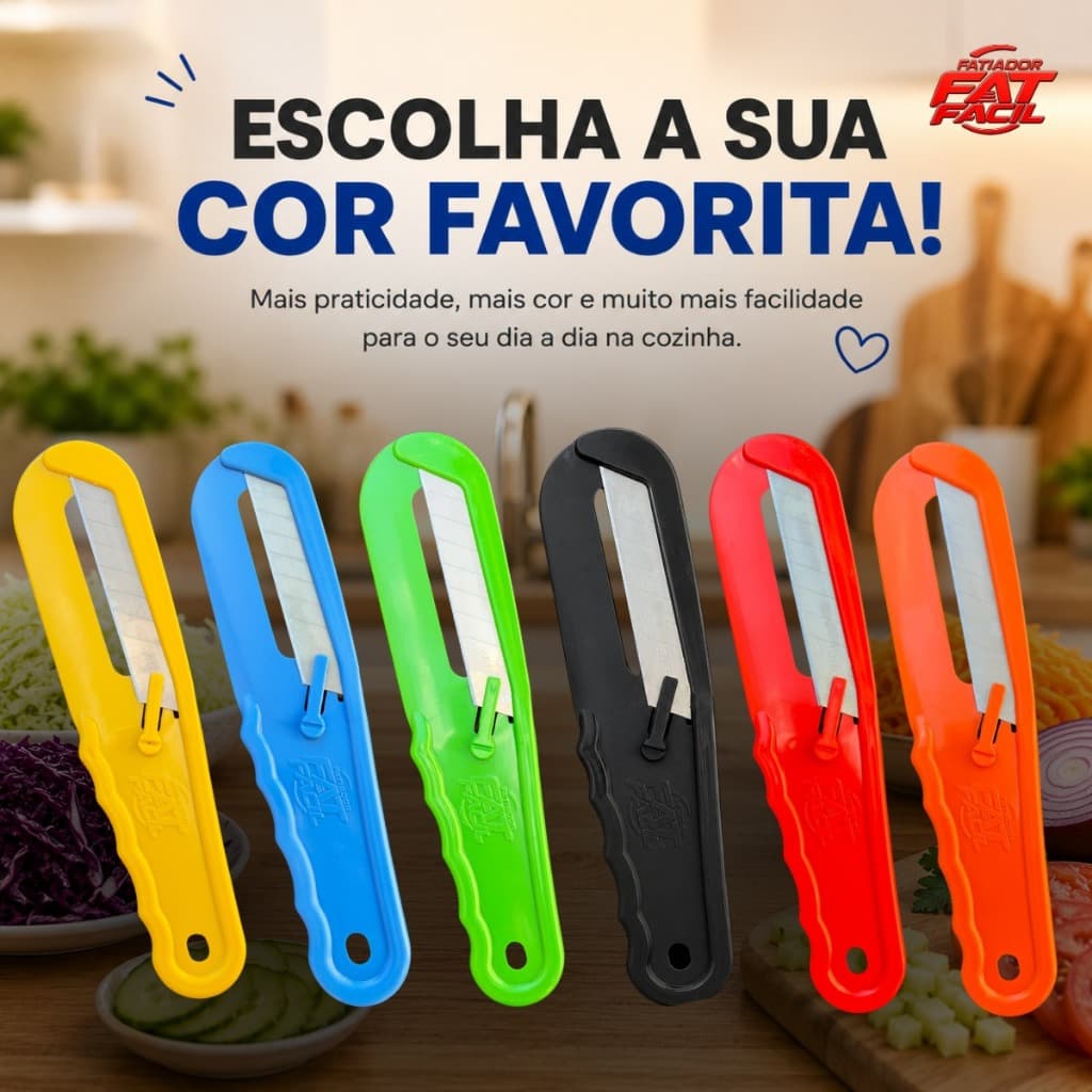 Cortador de Legumes 4 em 1 Multifuncional com Lâminas para Fatiar Vegetais, Verduras e Legumes, Utensílio Prático