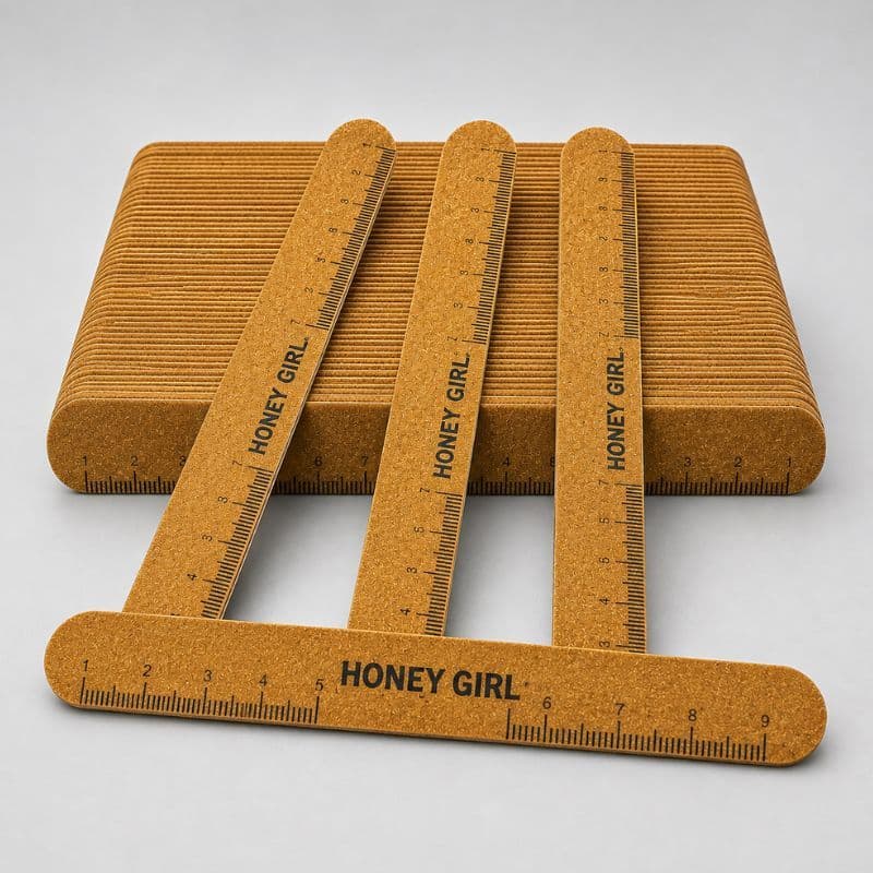 5 Lixa de Unhas Marrom Reta Fina 100/180 Honey Girl