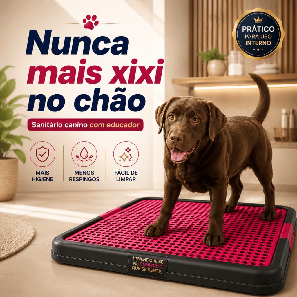 Sanitário Canino  Banheiro Pet Educador Xixi Sim Tapete Higiênico Cachorro- Xixi facil
