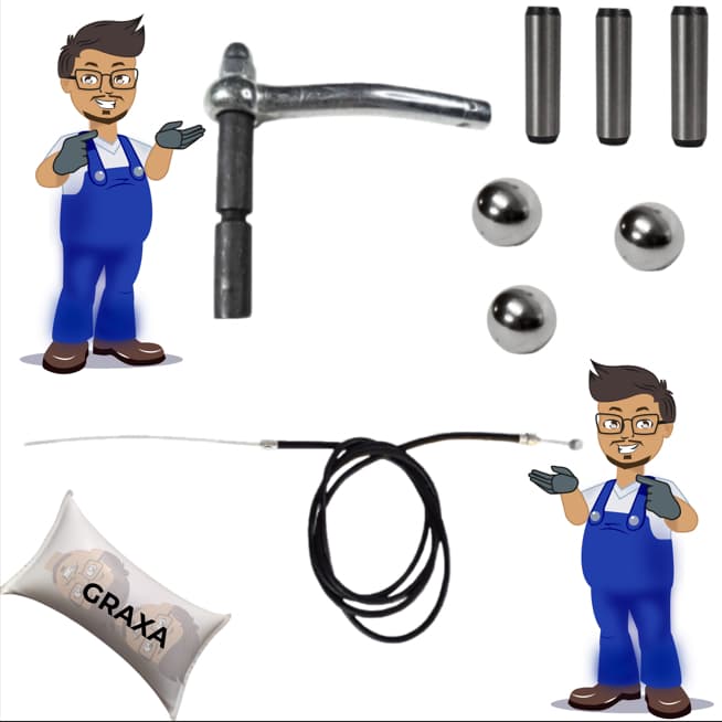 Kit Cabo Embreagem 80cc C/ Alavanca Para Motorizadas 8cc 2Tempos + Brindes