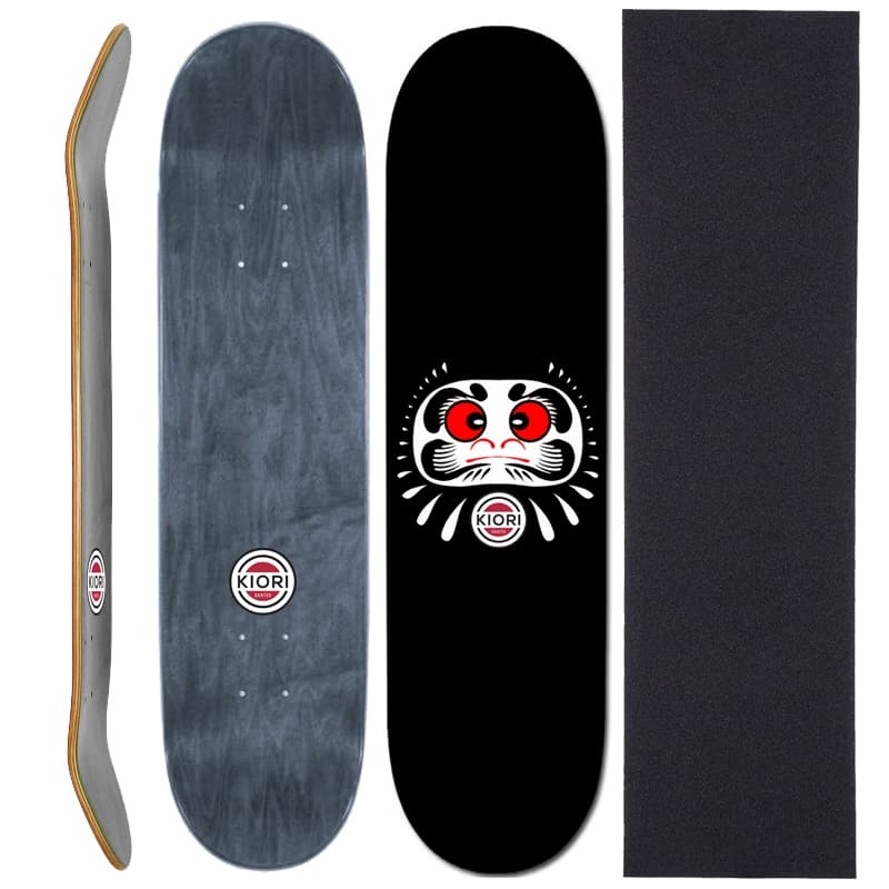 Shape de Skate com Lixa - Kiori Skates - Daruma Black 8.0"