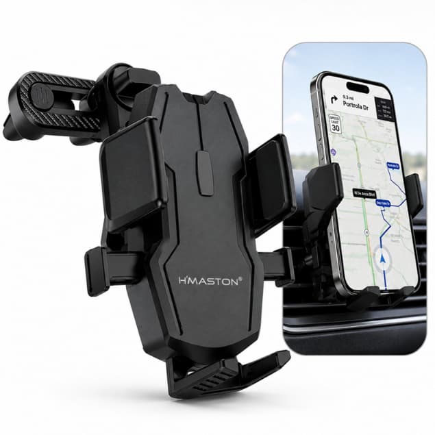 Suporte Celular Veicular Suporte de Carro H'Maston SPR04 Universal 360° Para Painel Carro Porta Celular Automotivo