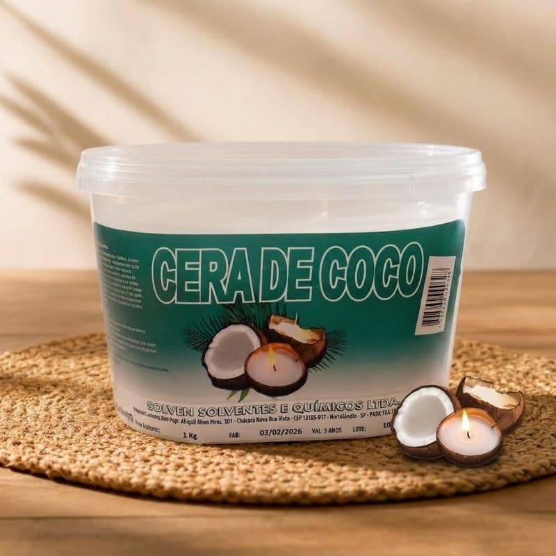 Parafina Cera de Coco para Vela 1kg Solven