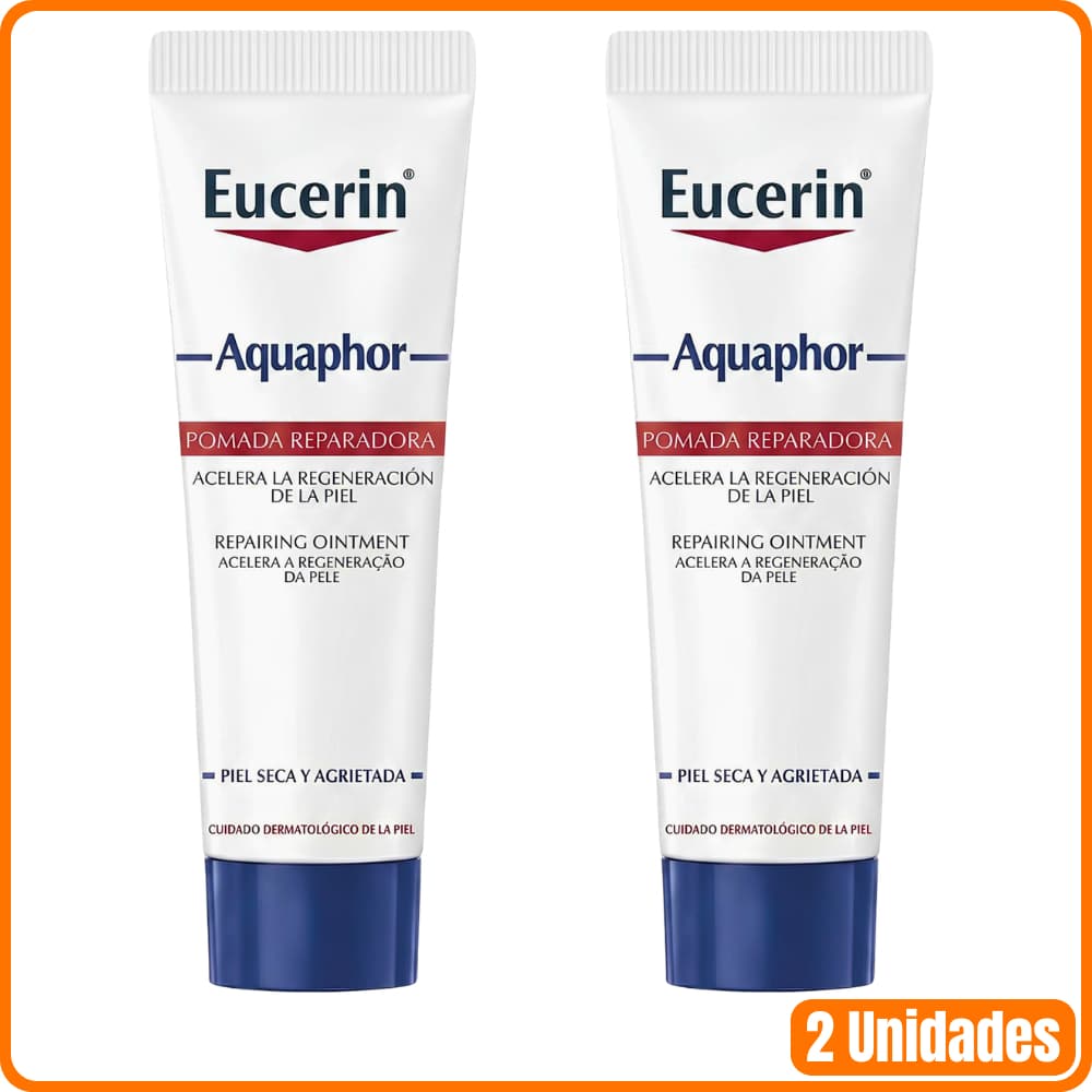 Kit 2 Creme Pomada Reparadora Intensiva e Cicatrizante Eucerin Aquaphor com 10ml cada