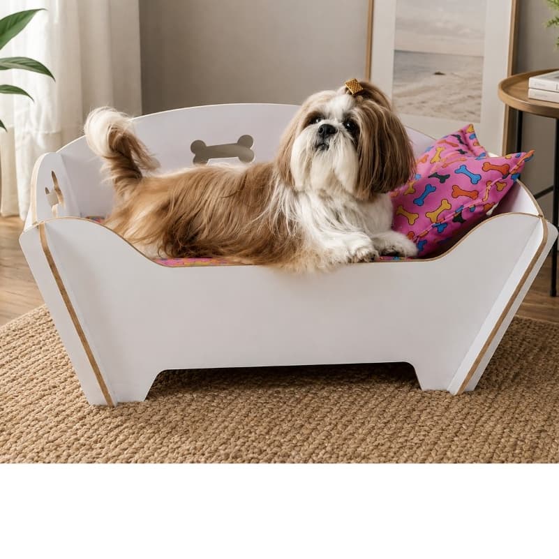Cama Pet Cachorro Gato Conforto Aconchegante Estampa Colorida