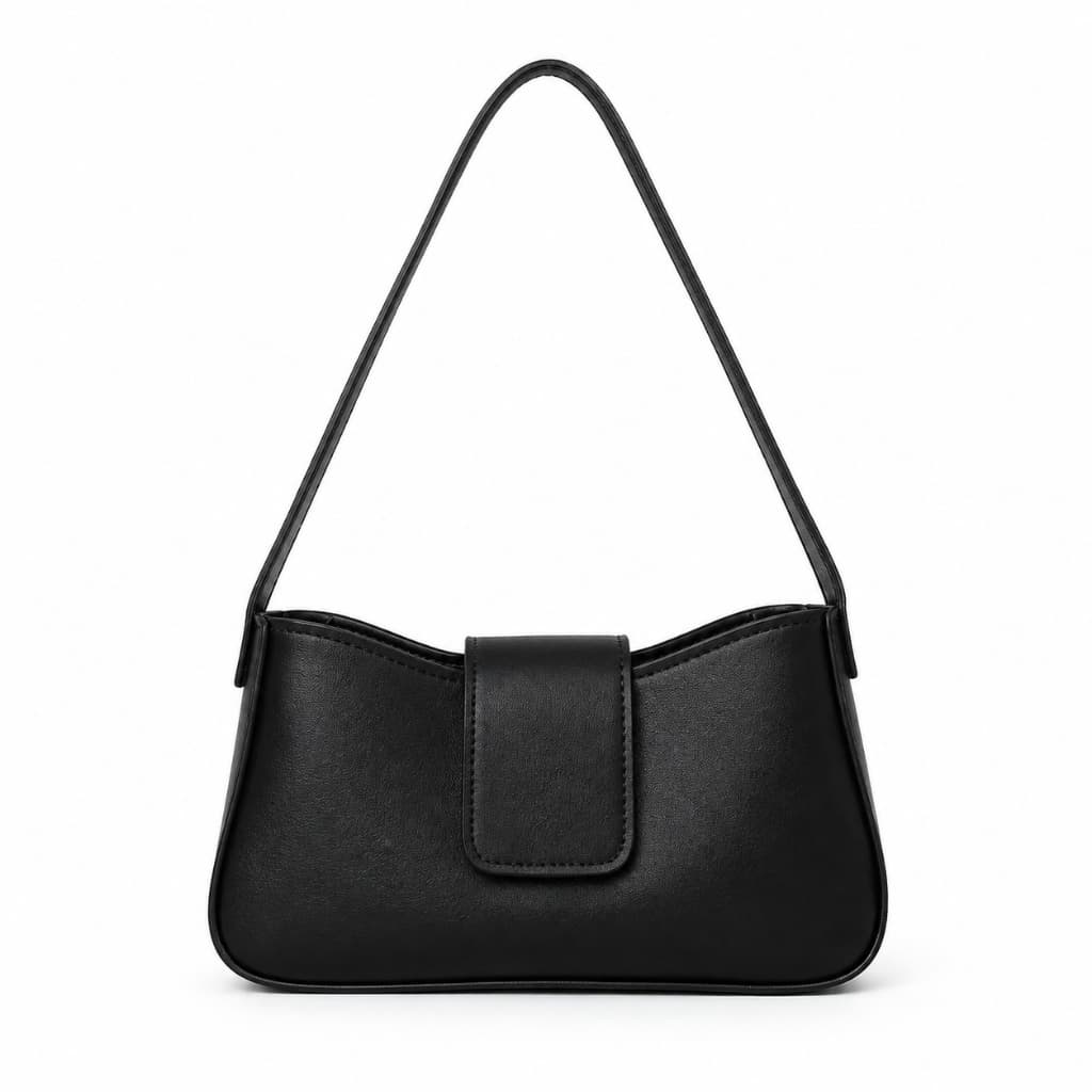 Bolsa Feminina de Ombro Pequena Compacta Alça Fina Casual Elegante Preta Marrom