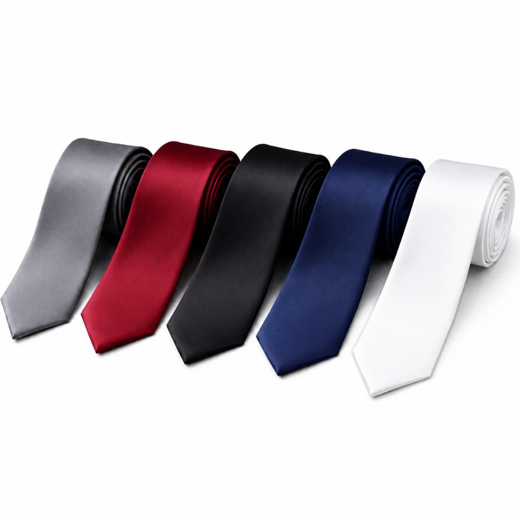 Kit 5 Gravatas Coloridas Slim Exclusivas Masculino P/ Casamento Formatura - MEGA OFERTA