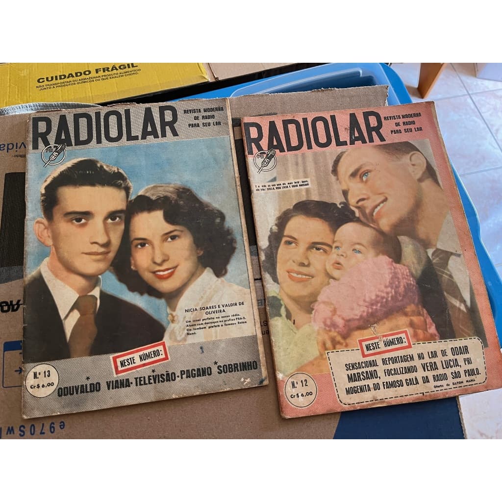Revistas Radiolar anos 50 antiguidade nº 12 e 13 Revista Moderna de Radio