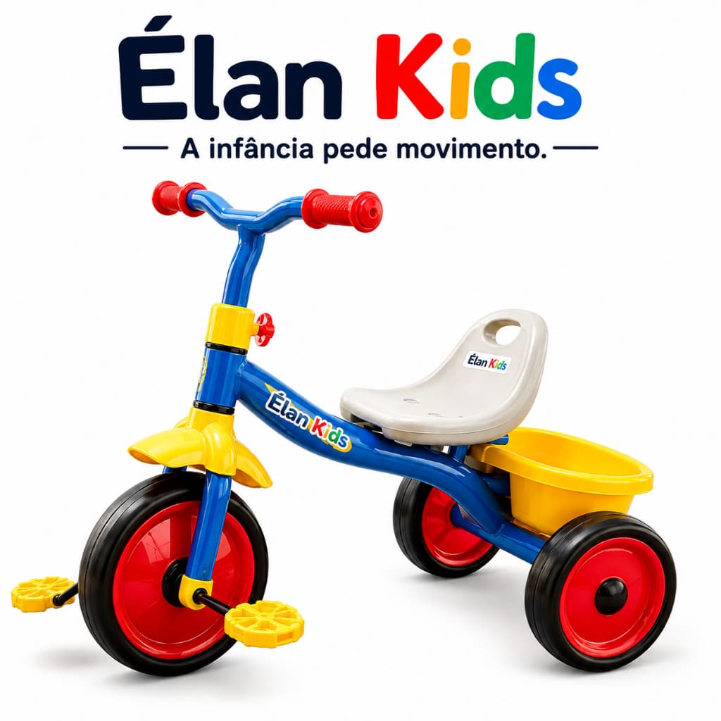 Triciclo Infantil 3 Rodas com Pedal e Cestinha Bicicleta Infantil Menino Menina 2 Anos Motoquinha Motinha