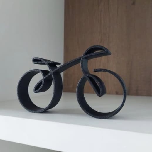 Escultura Decorativa Bicicleta Minimalista Enfeite De Mesa Sala Escritório Estante Presente Ciclista  2