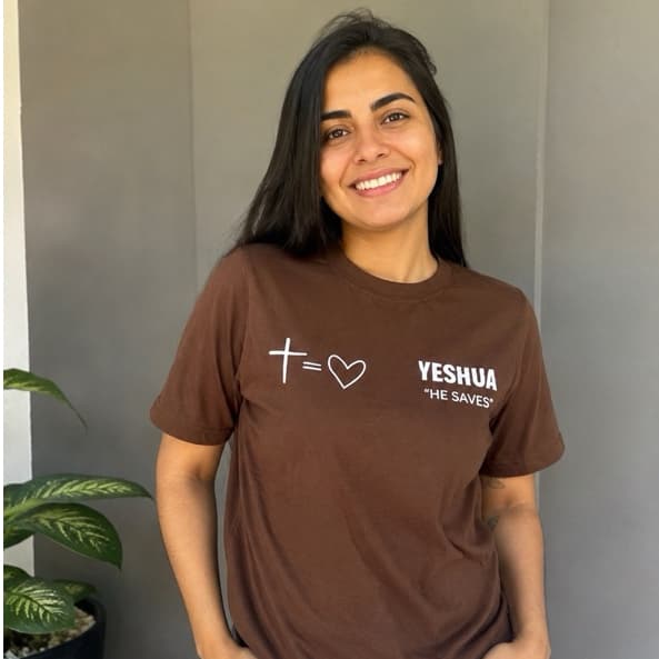 Camiseta Cristã T - Shirt 100% Algodão Unissex YESHUA HE SALVES